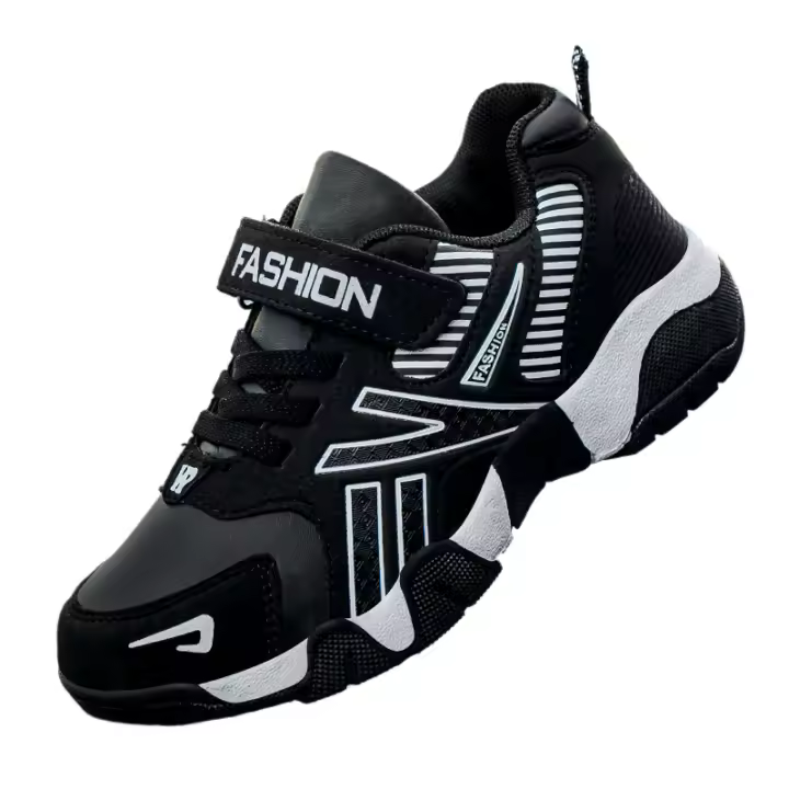 Zapatillas de deporte de marca para niños, cómodas zapatillas deportivas escolares de cuero, zapatillas informales para niños, zapatillas antideslizantes para correr - 1