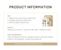 Set de Cuidado de la Piel de Sakura 24K Oro LAIKOU Crema Facial Serum Ojos - details 1