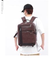 Bolso para hombres bolso Pu mochila de gran capacidad viaje de ocio bolso de computadora de embarque para hombres - details 14