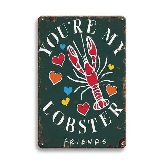 Central Perk Friends carteles de decoración de Metal para dormitorio, letreros de estaño para Club, placas decorativas, pintura, decoración estética de pared - 1
