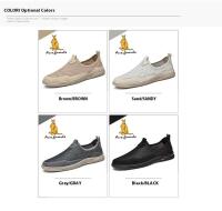 Sandalias antideslizantes deportivas informales de cuero con logo de canguro para hombre, zapatos ligeros de tela suave y transpirable para caminar en verano - details 2