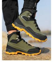 Zapatos de Seguridad para Hombres Impermeables, Altas, Resistentes al Desgaste, Forro de Cuero, Suela de Goma Sintética - details 23