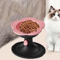 Cuenco de cerámica con forma de flor para gato, altura ajustable, protección del cuello, base alta para mascotas, gran capacidad, ángulo inclinado - details 9