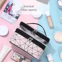 Bolsa De Maquillaje Portátil Para Mujer Organizador De Baño Impermeable De Gran Capacidad Caja De Cosméticos Con Cierre De Cremallera Para Viajes - details 1