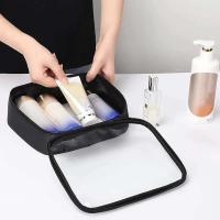 Almacenamiento de artículos de tocador de viaje transparente grande impermeable conveniente utilidad portátil hombres mujeres bolsa de cosméticos accesorio - details 3