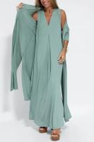 Camiseta larga de verano V- w para mujer - details 8