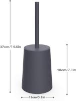 Cepillo de inodoro gris con soporte Cepillo de inodoro gris Cepillo de inodoro de plástico y Soporte para Baño - details 1