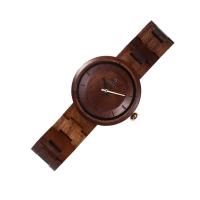 (Italia 2025 Novedades) reloj de madera de alta calidad para hombre - Diseño Único en Nogal Macizo, Movimiento MIYOTA Japonés, Pulsera de Madera Natural con Cierre Acero, Esfera Mineral 34mm, Ideal para Regalos de Lujo y Estilo Minimalista - details 3