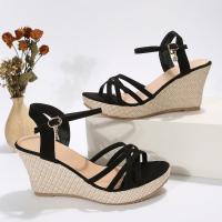 Sandalias de tacón de cuña para mujer, zapatos de plataforma, Verano - details 6