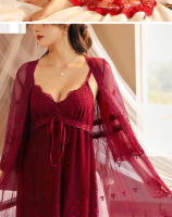 Camisón con tirantes sexy, lencería de encaje, conjunto de falda de coqueteo de seducción - details 1