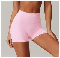 Pantalones cortos de Yoga de cintura alta afilados para mujer, pantalones cortos deportivos ajustados de secado rápido con realce de melocotón para correr y Fitness - details 11