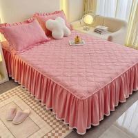 Protector de almohada antideslizante para cama con dientes, color sólido, tamaño completo, para cama doble, individual, Queen - details 4