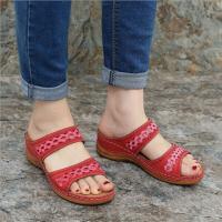 Zapatillas de tacón de cuña para mujer, zapatos informales de verano - details 0