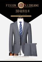 Traje de doble botón para hombre, traje formal de dos piezas, ajustado, adecuado para negocios y trabajo profesional - details 2