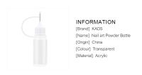 KADS-botella de polvo transparente para decoración de uñas, herramienta de manicura que controla mejor la dosificación y la toma de forma más uniforme - details 1