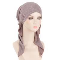Nuevo sombrero preatado brillante para mujer, Hijab musulmán, turbante, pañuelo para la cabeza de cola larga, gorros, gorro para quimio para la caída del cabello, pañuelos para envolver la cabeza - details 8