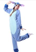 Mono de punto animal para mujer adulto Pijama azul mediano - details 0