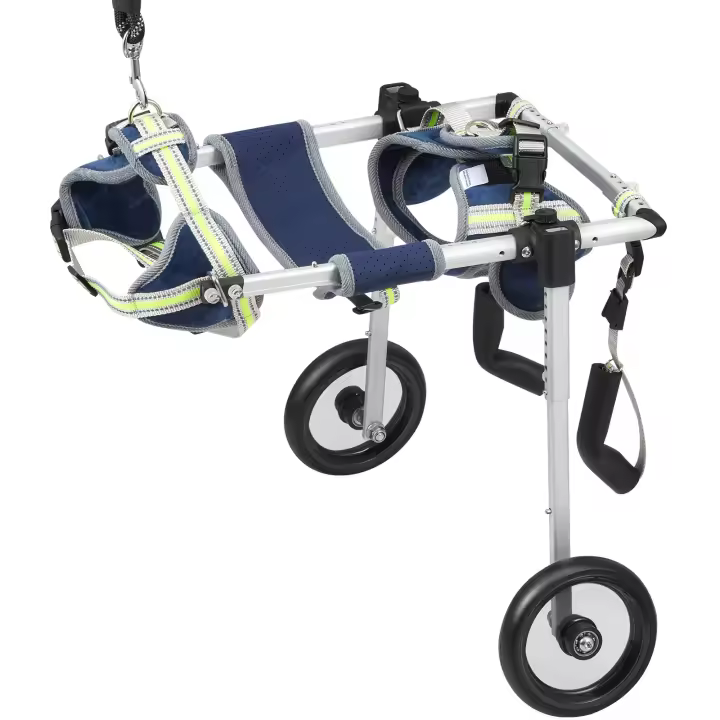 SucceBuy Silla de ruedas para perros de 2 ruedas para patas traseras, carrito para mascotas liviano y ajustable para mascotas lesionadas, discapacitadas, parálisis y mascotas débiles con extremidades traseras (XS) - 1
