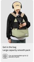 Mochila ligera de lona transpirable para gatos y cachorros, bolsa de transporte para viajes al aire libre, suministros para masc - details 2