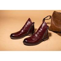 Botas de hombre con suela antideslizante y doble cremallera Botas con borlas Botas de cuero para hombre - details 3