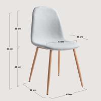 Pack de 2 sillas de Comedor, diseño nórdico con Asiento Acolchado y Respaldo ergonómico - details 11