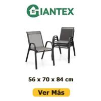 Juego de 4 sillas de exterior, silla de comedor apilable con marco de acero con reposabrazos y respaldo, 56 x 70 x 84 cm, sillas ergonómicas para piscina, terraza, jardín (marrón) - details 5