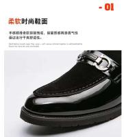 Nuevo Zapatos formales informales de terciopelo estilo francés a la moda color burdeos con remaches de Metal dorado para hombre - details 2
