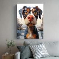 RUOPOTY Pintura Acrílica de Números Arte Abstracto de Perro en Lienzo Decoración del Hogar Única - details 3