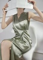 Novedad de verano, vestido ceñido a la cintura de nicho de alta gama con diseño francés, falda larga - details 14