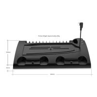 Soporte de carga con ventilador de refrigeración para consola PS5 y PS5 Slim, estación de carga de controlador Dual con 9 luces RGB (blancas) - details 2