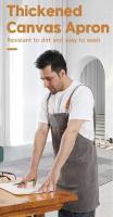 Vestido de jardinería de lona a la moda, delantal de trabajo para restaurante y cocina para mujer - details 0