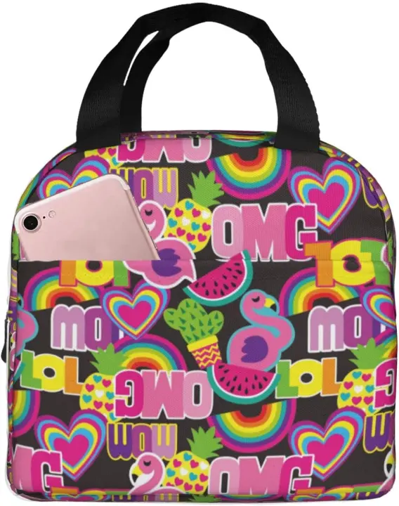 Fiambrera con aislamiento de Pandas pequeños para mujer, bolsa de almuerzo reutilizable, lindas bolsas de mano - 1