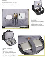 Mochila de viaje de gran capacidad para hombre, bolsa para ordenador portátil de negocios con carga USB, bolso personalizable para exteriores - details 33