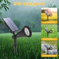 4 Unidades Foco Solar, Luces Solares Impermeables Exterior, Luz de Jardín, 2 Modos de Iluminación Opcionales, ángulo de 180 °   Ajustable, Luz de Proyecto Solar para Entrada, Camino. - details 29