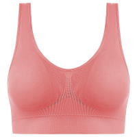 Sujetador deportivo de color sólido para mujer, top de fitness, gimnasio, yoga, entrenamiento atlético, suave, acolchado - details 39