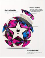 MYOKIA-Balón de fútbol de cuero, diseño sin costuras, tamaño estándar 5, duradero y duradero, 1 Pieza - details 2