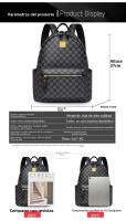 Mochila de gran capacidad para mujer, mochila pequeña versátil de cuero suave impermeable, bolsa de viaje al aire libre - details 14