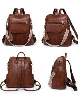 Mochila de cuero para mujer, diseño de moda, bolsos de hombro para mujer, mochila de viaje - details 7