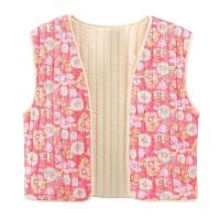 BUNO-Chaleco con estampado Floral para mujer, abrigo Vintage Retro clásico sin mangas, cárdigan frontal abierto, chaleco Reversible, prendas de vestir de otoño, ropa de calle - details 2
