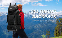 Mochila de Camping Ligera de 90L Equipo de Deportes al Aire Libre para Senderismo, Escalada, Montañismo, Trekking - details 3