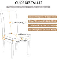 Funda impermeable para silla de comedor, funda elástica para silla, Protector de silla lavable extraíble para el hogar, restaurante, cocina, banquete - details 1