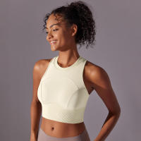 Tops para mujer, Top moldeador de punto de Color sólido, ropa de Yoga recortada en la espalda, deportes, correr, camiseta sin mangas - details 33