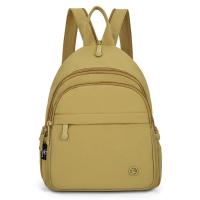 Mochila portátil de nailon para mujer, mochila informal ligera, impermeable, con múltiples bolsillos, con asa, Color sólido - details 9