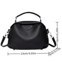 Bolso de hombro suave de gran capacidad con estilo, bolso cruzado informal versátil, bolso de viaje Retro, bolso de concha Simple - details 6