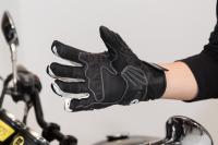 Guantes de carreras de cuero para motocicleta, Manoplas de fibra de carbono, usable, puño de protección - details 4