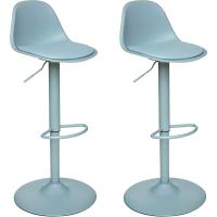 Juego de 2 taburetes de bar regulables en altura, color blanco, D 45 x H 103 cm - details 8