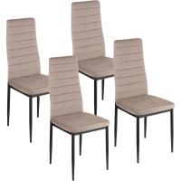 Sillas de Comedor de 4 Piezas Elegantes Resalto Alto, Asiento Ergonómico, Diseño con Costuras Decorativas Material de Piel Sintética, Estructura de Acero - details 28