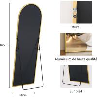 Espejo de Pie Curvado Grande Espejos de Pared con Marco de Aluminio 161 x 52 cm - details 58