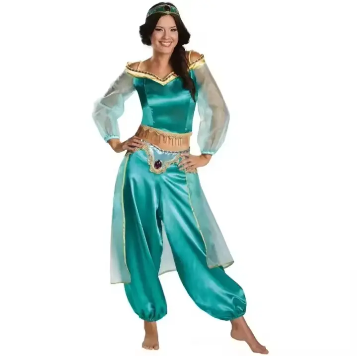 Disfraz de jazmín de Aladino para Halloween, vestido de princesa, disfraz de Carnaval para mujer - 1