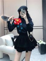 Otoño Invierno suéteres de punto mujeres jerseys moda coreana volantes manga 3D flores prendas de punto Top suéter Sueter Mujer Jumper - details 5